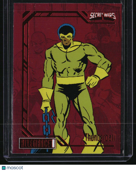 2023 Upper Deck Allegiance: Marvel Secret Wars Thunderball } Rainbow Red Parallel/Variety #11