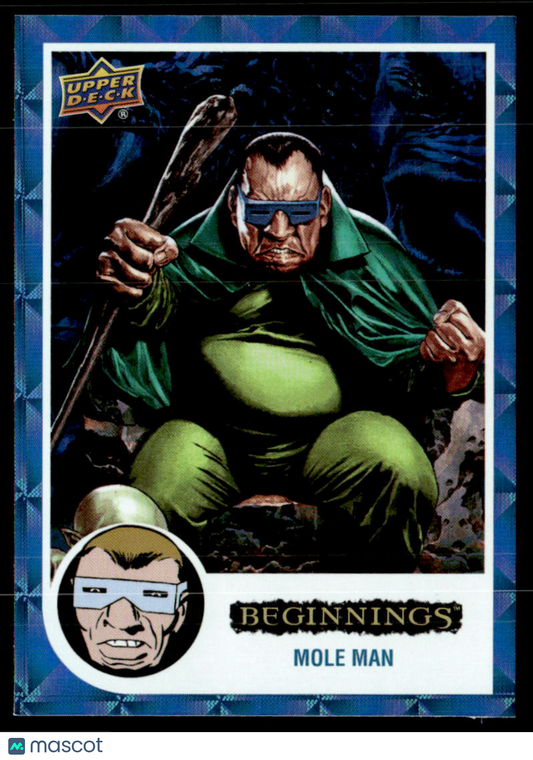 2023 Marvel: Beginnings Vol.2 Series 2 Mole Man } Blue Rainbow Cosmic Cube #/99 #/99 Parallel/Variety Numbered 35/99 #23