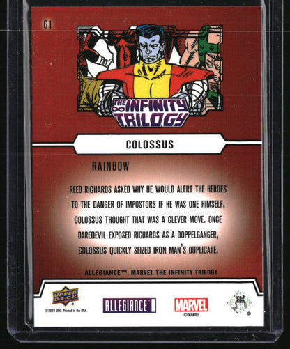 2023 Upper Deck Allegiance: Marvel the Infinity Trilogy Colossus } #61