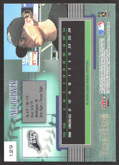 2001 Fleer Genuine Jace Brewer #129 #/1500