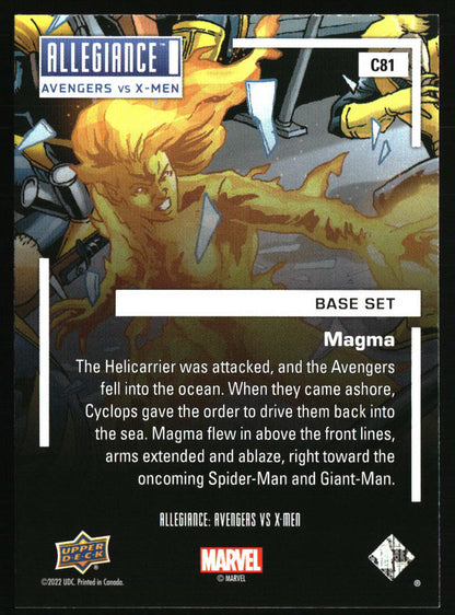 2022 Upper Deck Allegiance: Avengers vs X-Men Magma } #C81