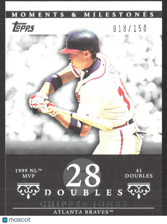 2007 Topps Chipper Jones #25 Moments & Milestones #/150