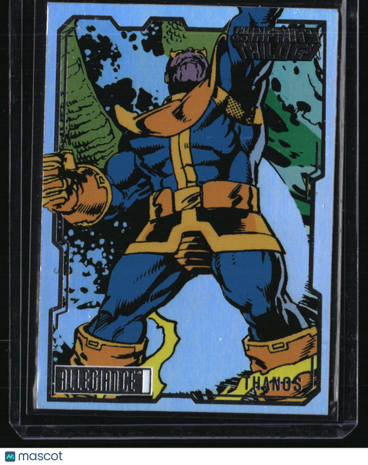 2023 Upper Deck Allegiance: Marvel the Infinity Trilogy Thanos } #1